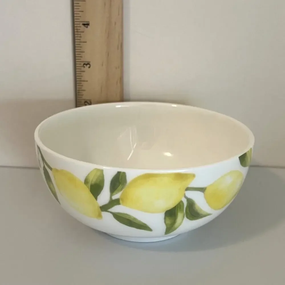 Mikasa Lemons Bone China Fruit Dessert Sauce Bowls Set of 2